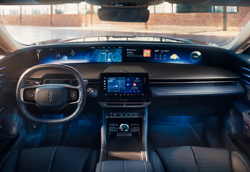 A large panoramic display is shown on the dashboard of a 2024 Lincoln Nautilus® SUV | Pugmire Lincoln of Marietta in Marietta GA